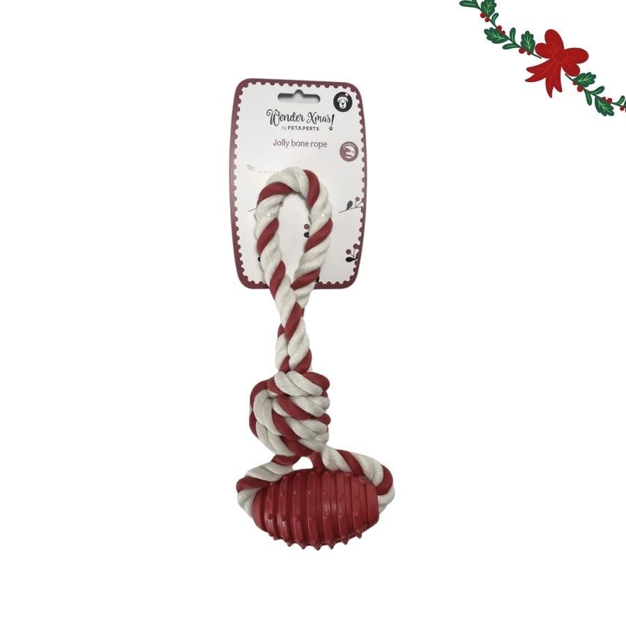 Wonder Christmas Hueso con Cuerda Juguete para perros, , large Imagen numero 6