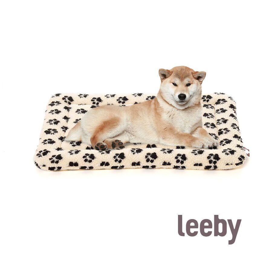 Leeby Colchoneta Suave con Estampado de Huellas para perros, , large Imagen numero 2