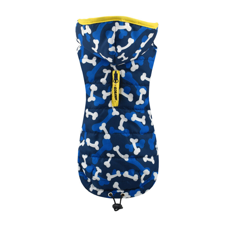 Nayeco Abrigo Acolchado Paws Print Azul para perros, , large indicador imagen numero 2