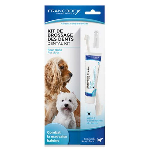 Francodex cepillo y pasta de dientes para perros Imagen numero 1