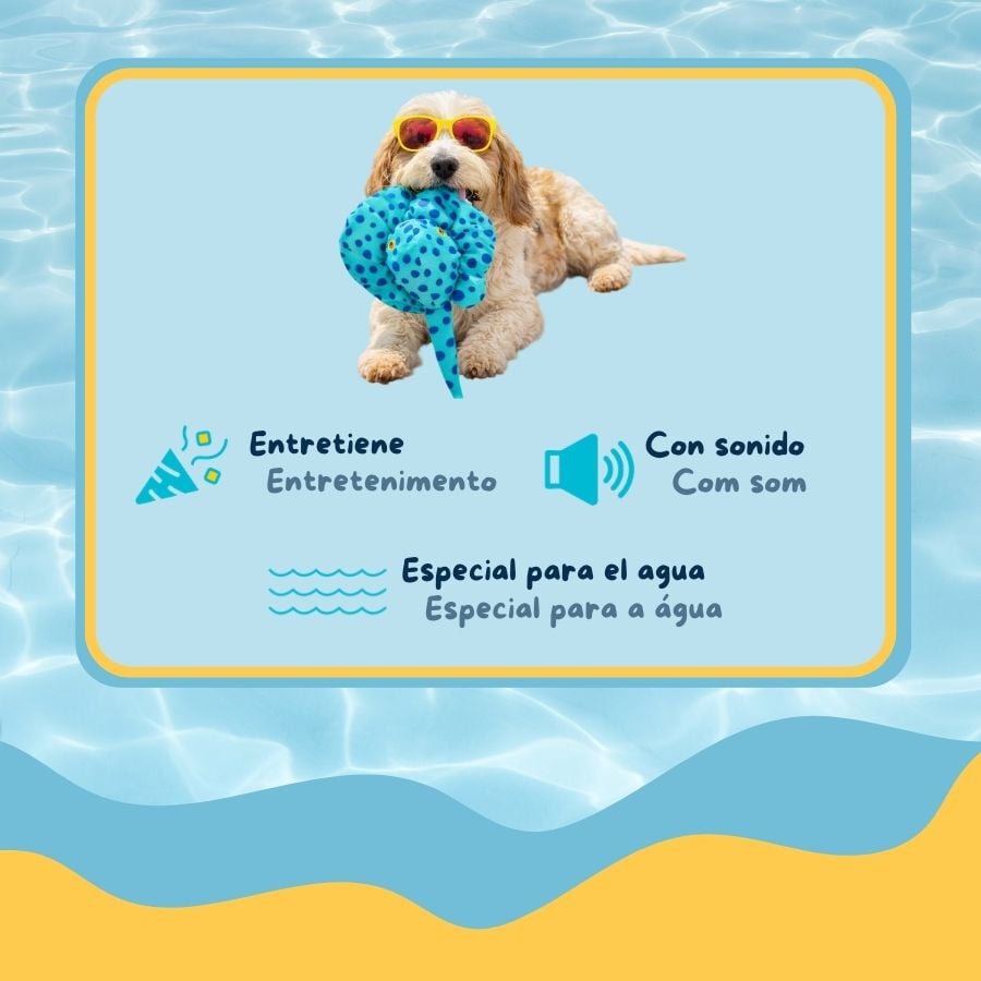 Summer Vibes Mantarraya Peluche  para perros, , large indicador imagen numero 3