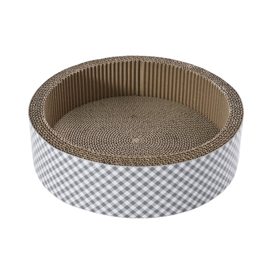 Leeby Domingo cama rascador de cart&oacute;n vichy para gatos, , large indicador imagen numero 1