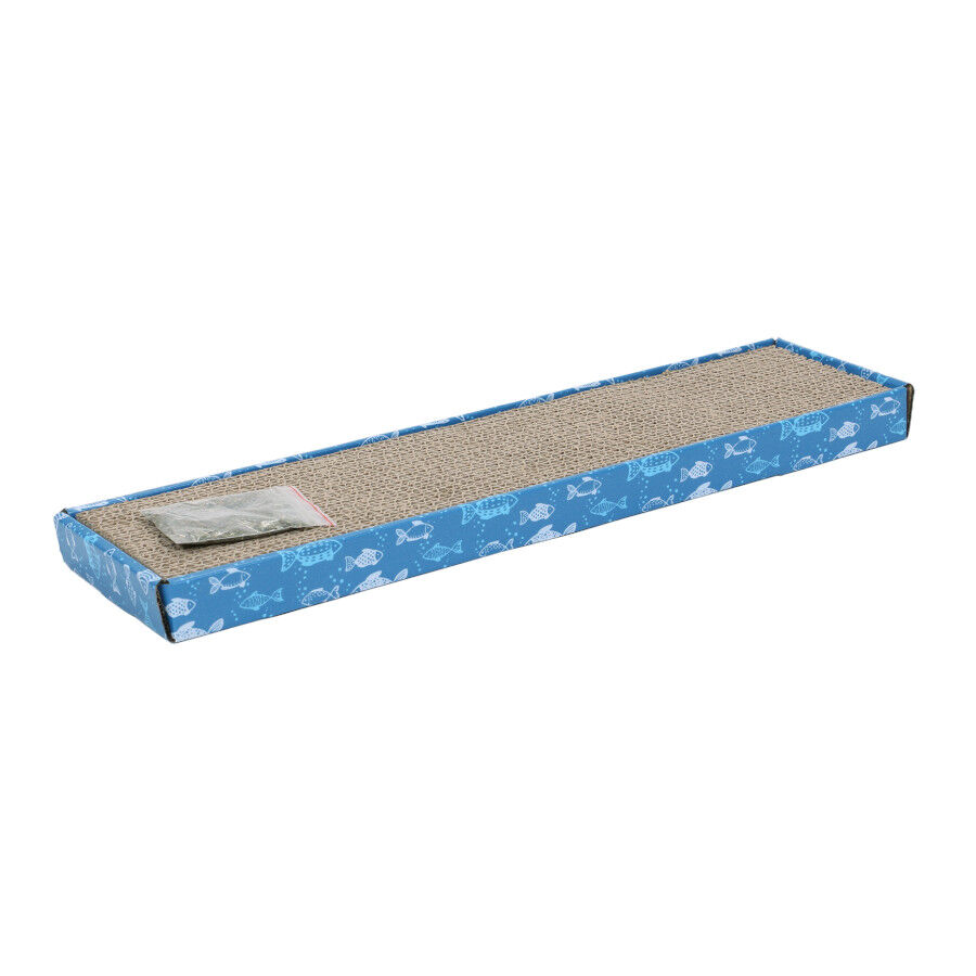 Leeby Fitz tabla rascador de cart&oacute;n azul para gatos, , large Imagen numero 1