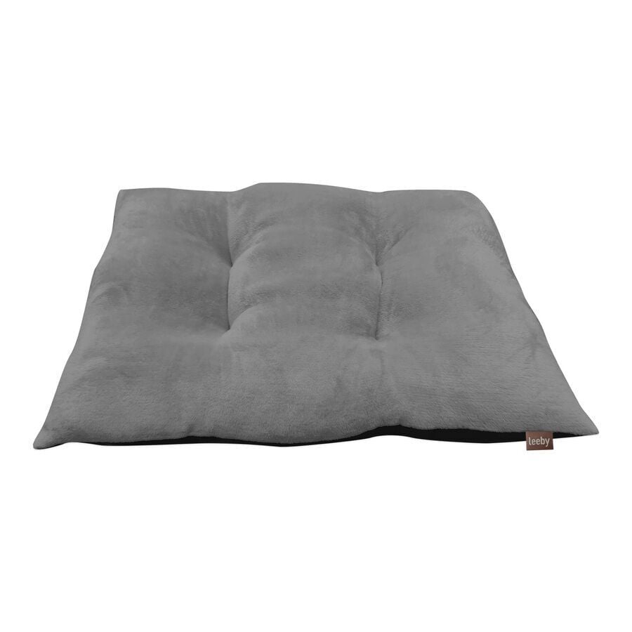 Leeby Coj&iacute;n Acolchado de Terciopelo Gris para perros, , large Imagen numero 1