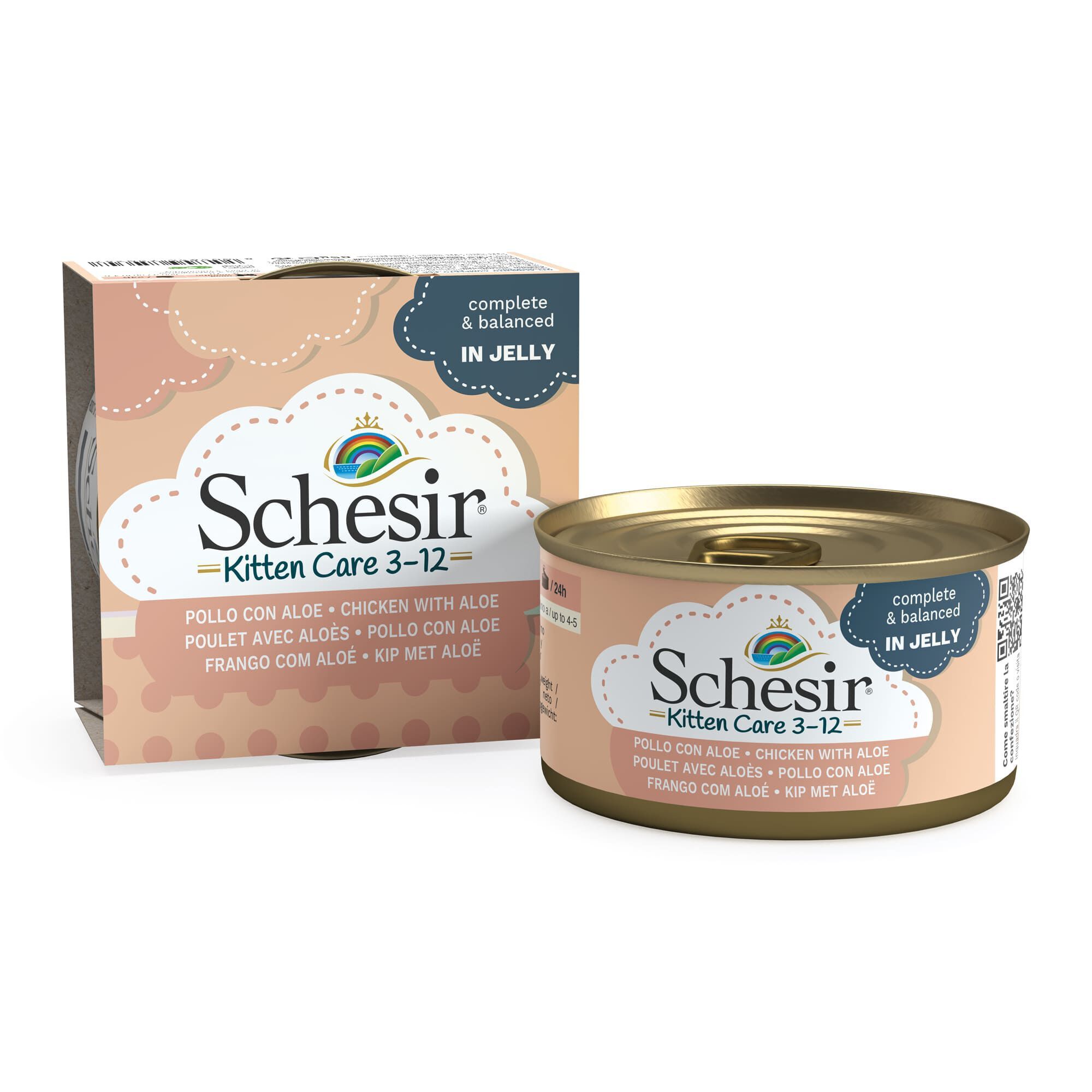 85 g Schesir Kitten pollo con aloe latas para gatos&nbsp;, , large indicador imagen numero 8