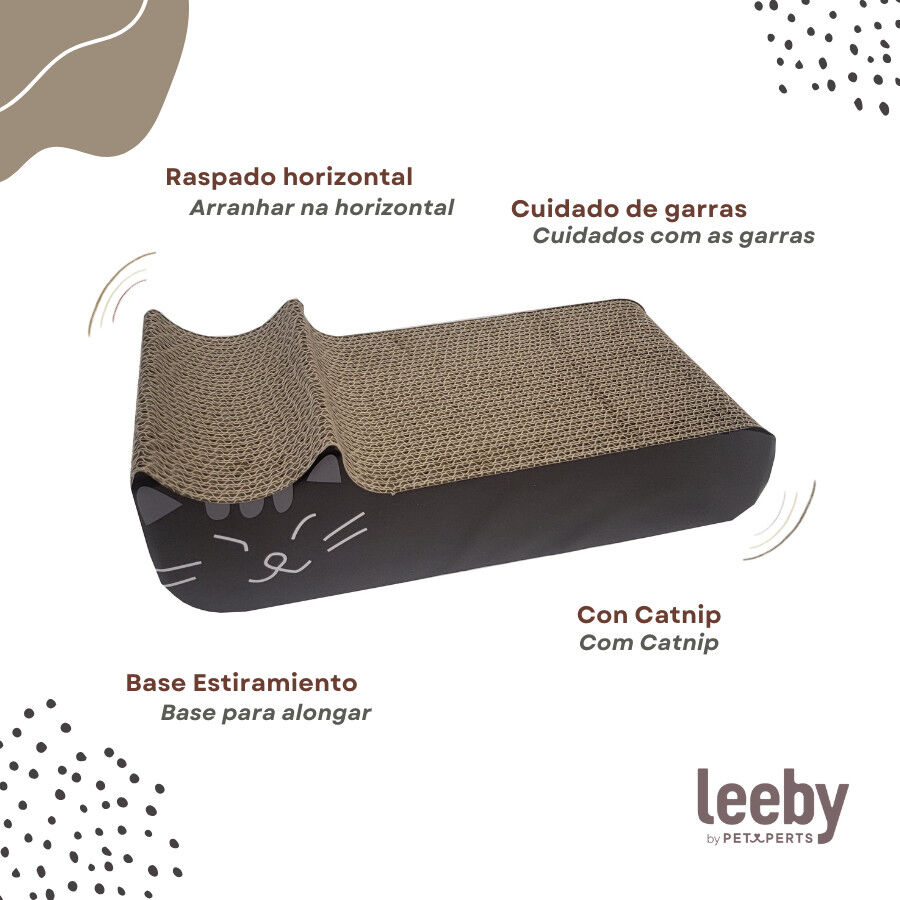 Leeby Kira tabla rascador de cart&oacute;n negro para gatos, , large Imagen numero 3