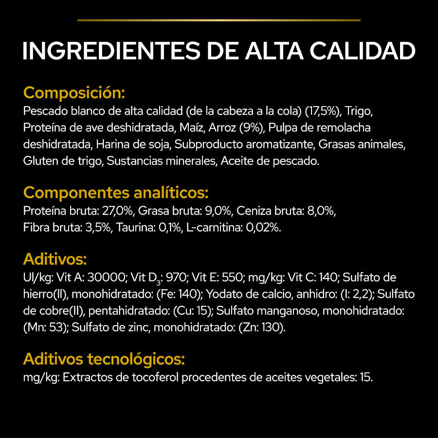 14 kg Pro Plan Adult All Sizes Light/Sterilised Pescado Blanco pienso para perros, , large Imagen numero 3