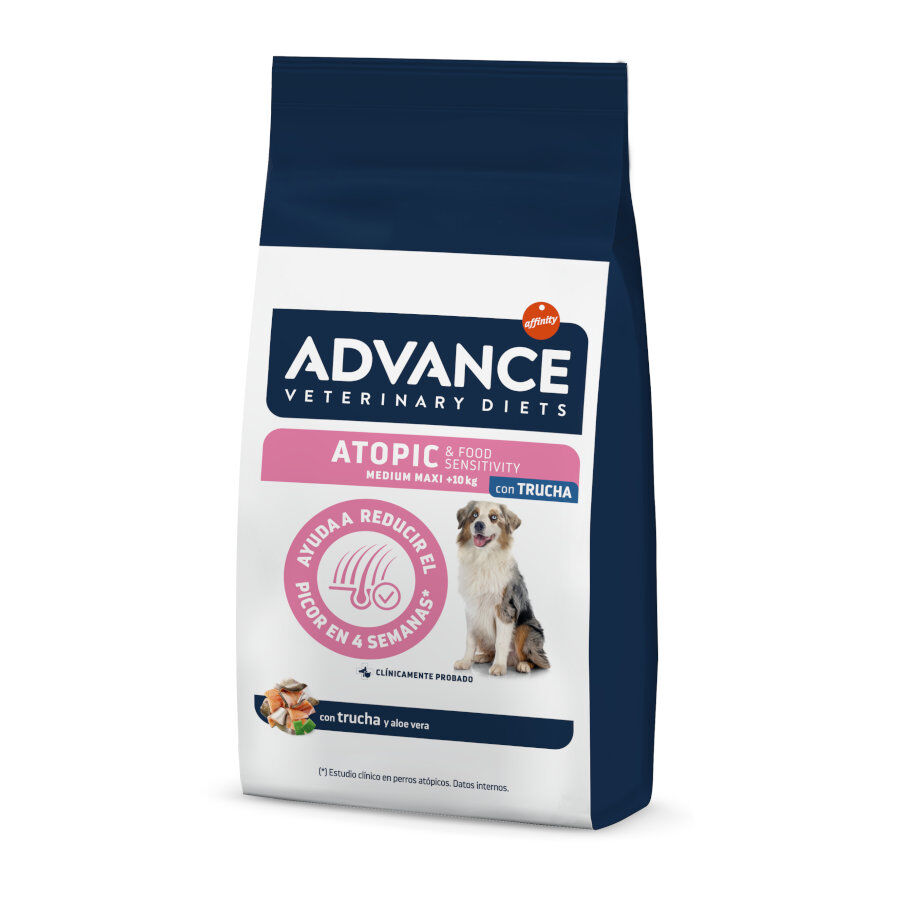 12 kg Advance Veterinary Diets Atopic Medium Maxi Trucha pienso para perros, , large Imagen numero 1