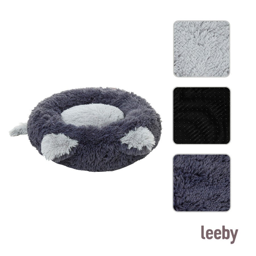 Leeby Cama Donut con Oreja y Cola Gris para gatos, , large indicador imagen numero 5