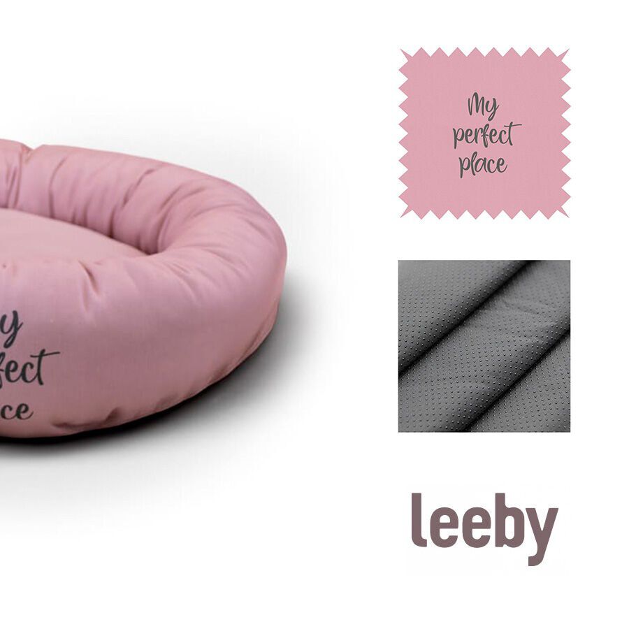 Leeby Cama Donut Antideslizante Rosa para gatos, , large Imagen numero 3