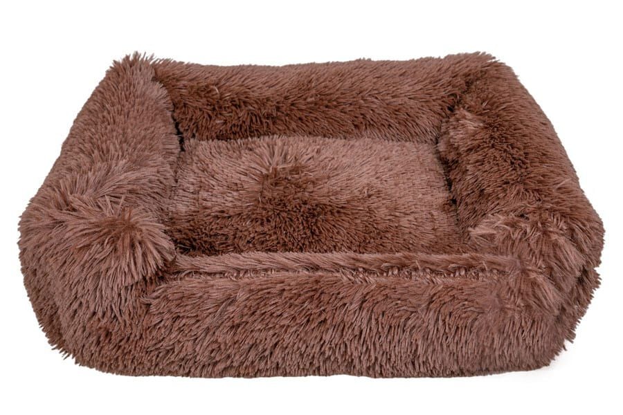 Leeby Cama Suave Antiestr&eacute;s de Pelo Marr&oacute;n para perros, , large Imagen numero 6