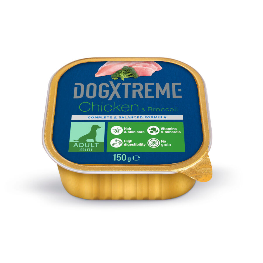 Dogxtreme Adult Mini Pollo y Br&oacute;coli tarrina para perros