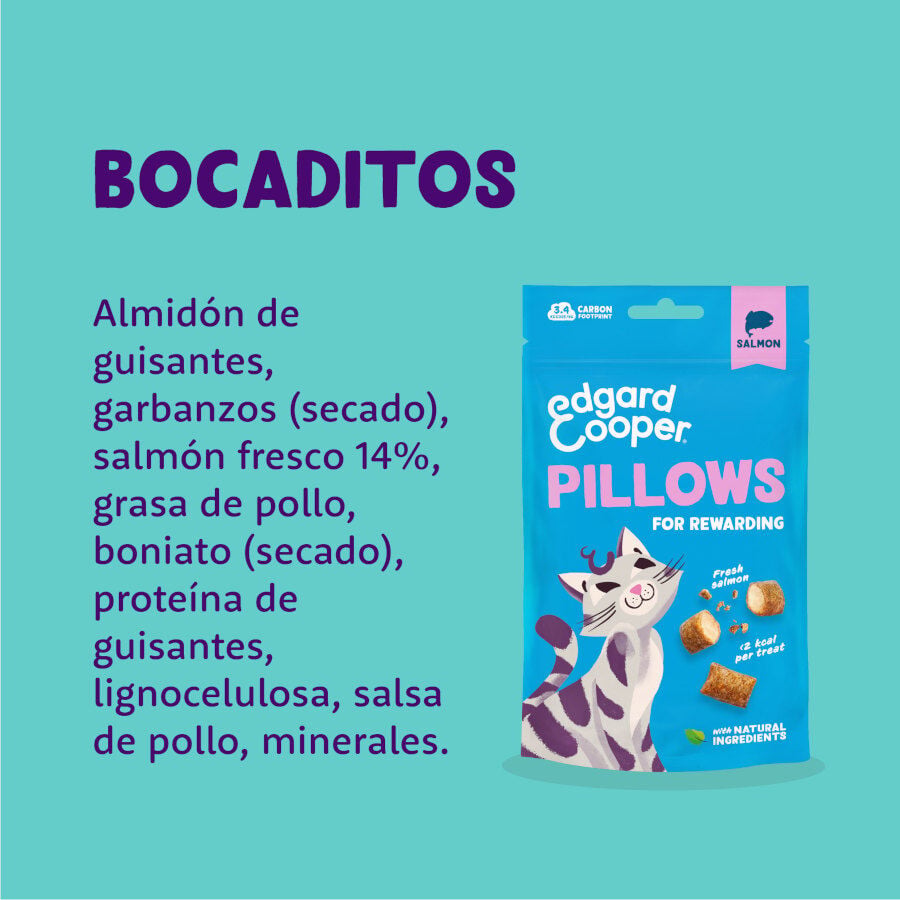 60 g Edgard & Cooper Bocaditos Pillows de salmon para gatos, , large Imagen numero 5