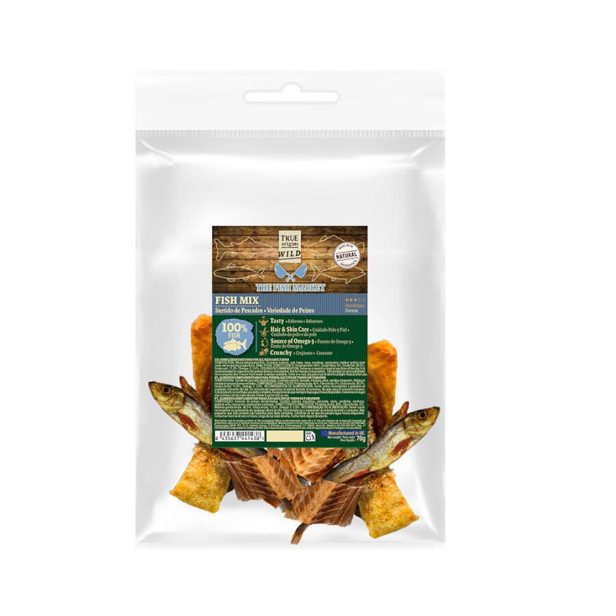 70 g. True Origins Surtido Pescados Snack para perros, , large indicador imagen numero 2