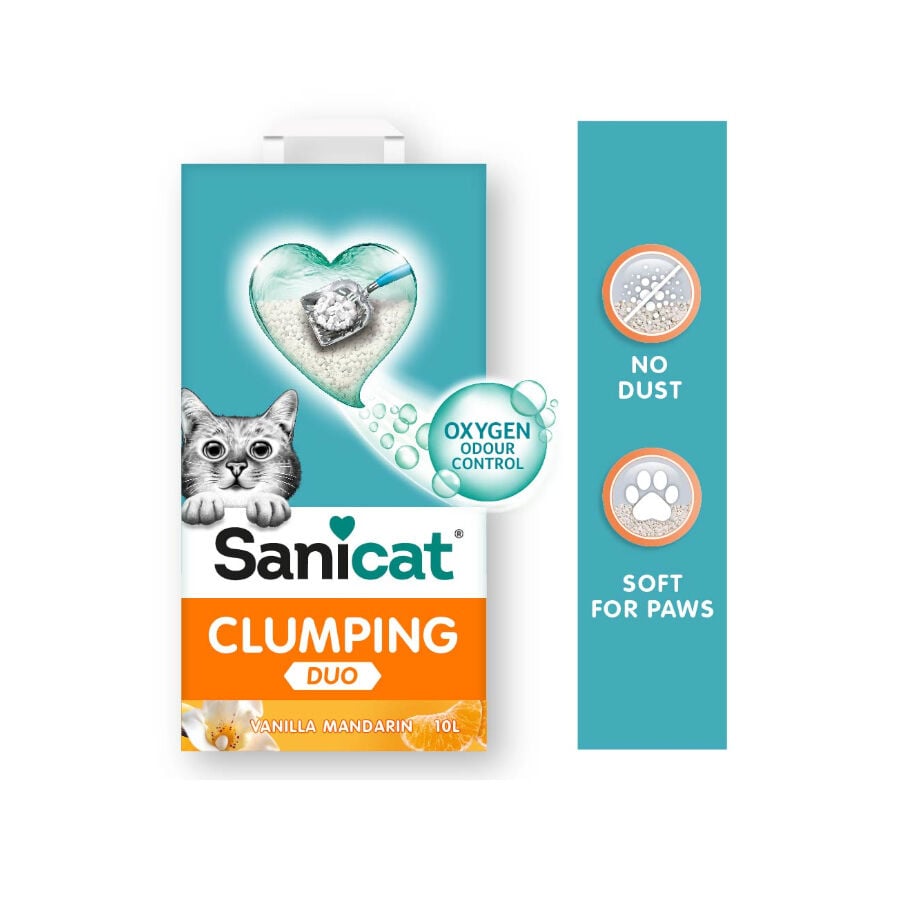 10 L Sanicat Clumping White Duo Arena Aglomerante para gatos, , large Imagen numero 3