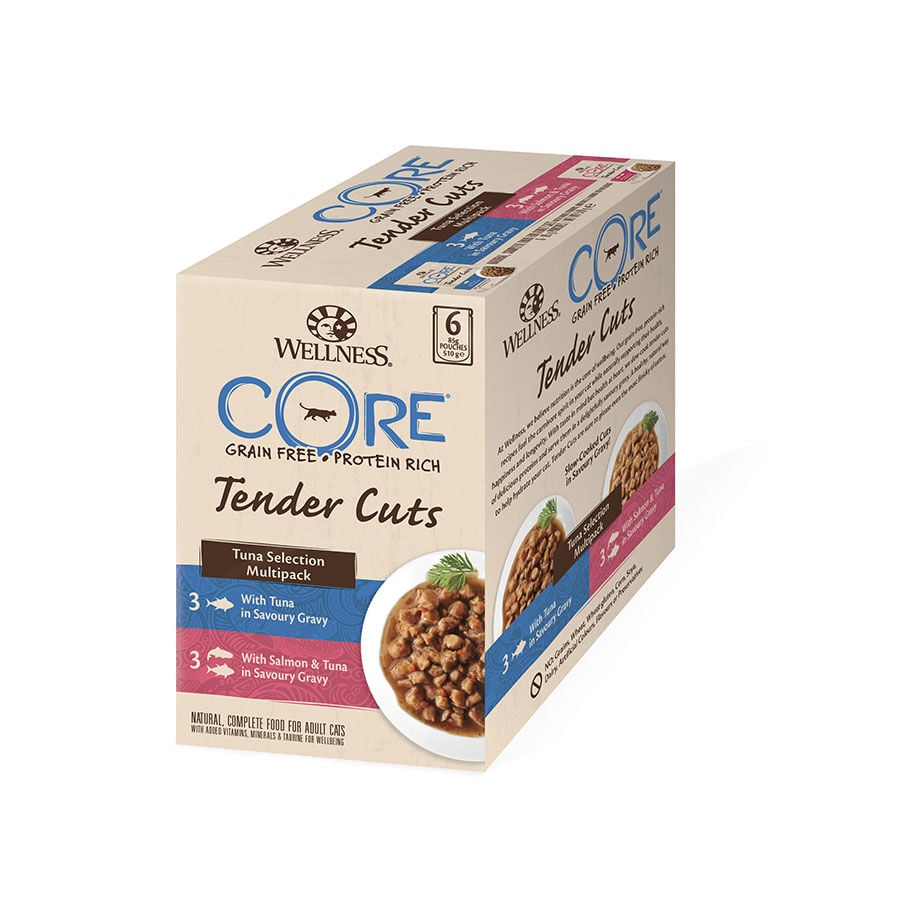 6 sobres x 85 g Wellness Core Selection At&uacute;n sobre para gatos, , large Imagen numero 2
