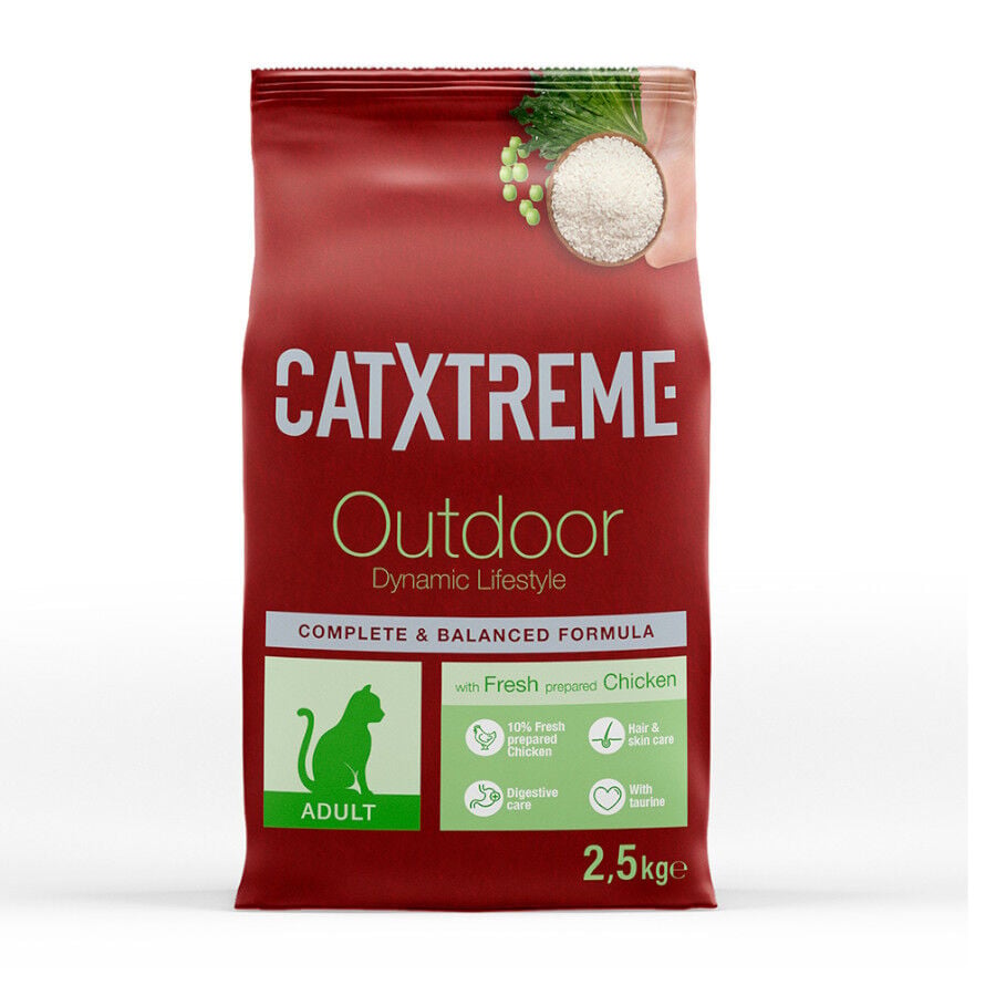 2.5 kg Catxtreme Adult Outdoors Pollo pienso para gatos, , large indicador imagen numero 1