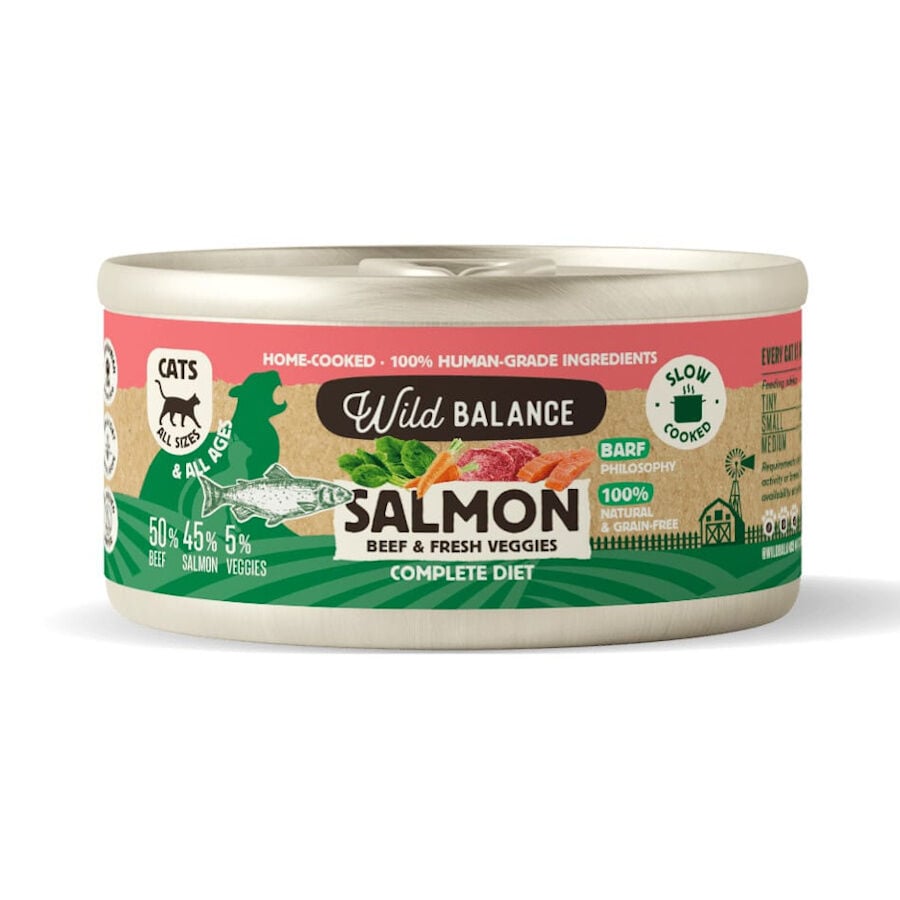 120 g Wild Balance BARF Salm&oacute;n y Ternera lata para gatos, , large indicador imagen numero 1