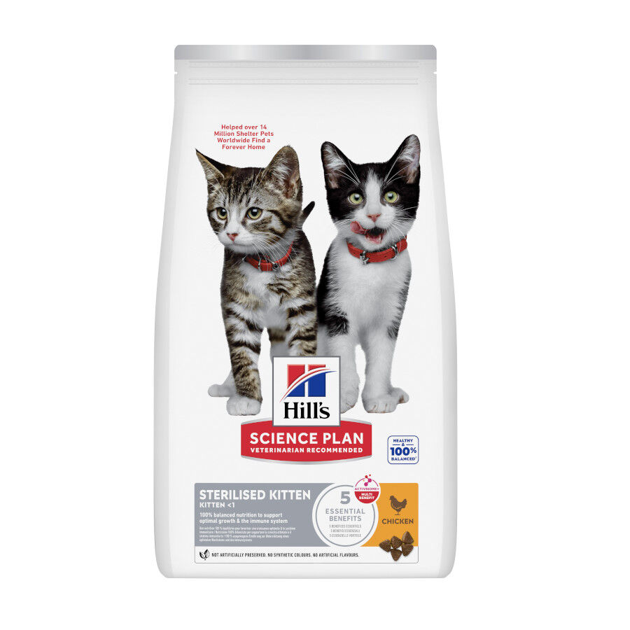3 kg Hill's Science Plan Sterilised Kitten Pollo pienso para gatos, , large indicador imagen numero 1