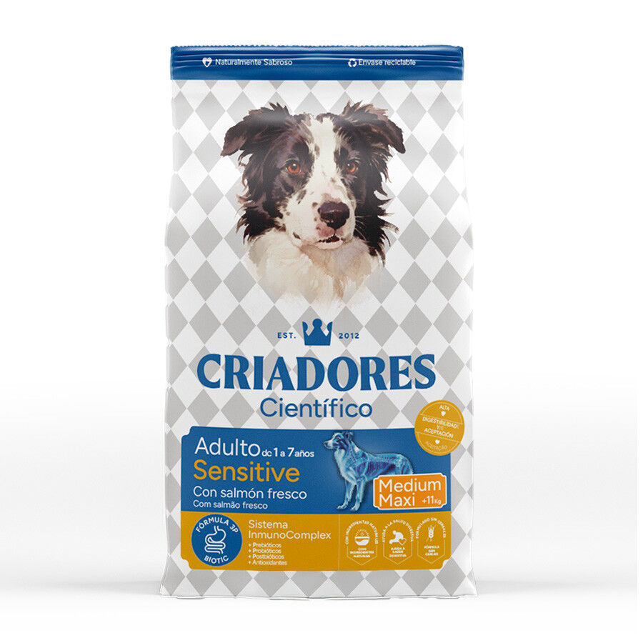 12 kg Criadores Cient&iacute;fico Sensitive Adulto Medium-Maxi Pienso Salm&oacute;n para perros, , large indicador imagen numero 1
