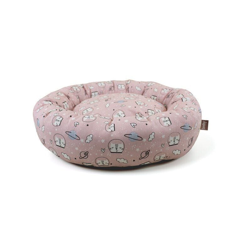 Leeby Cama Donut Antideslizante Estampado Comic Rosa para gatos, , large Imagen numero 4