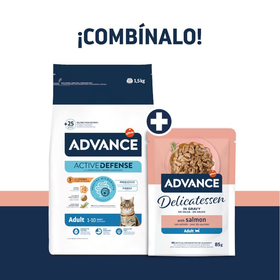 85 g Advance Delicatessen Salm&oacute;n en Salsa Sobres para gatos, , large indicador imagen numero 3