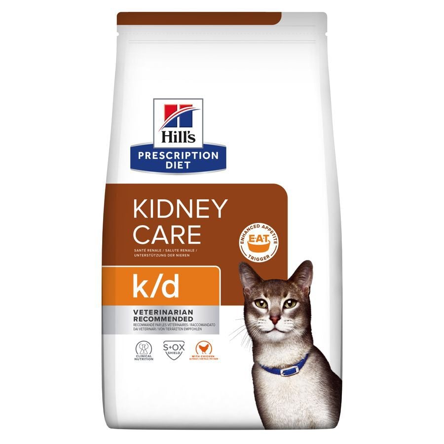 8 kg Hill's Prescription Diet Kidney Care k/d Pollo pienso para gatos, , large indicador imagen numero 1