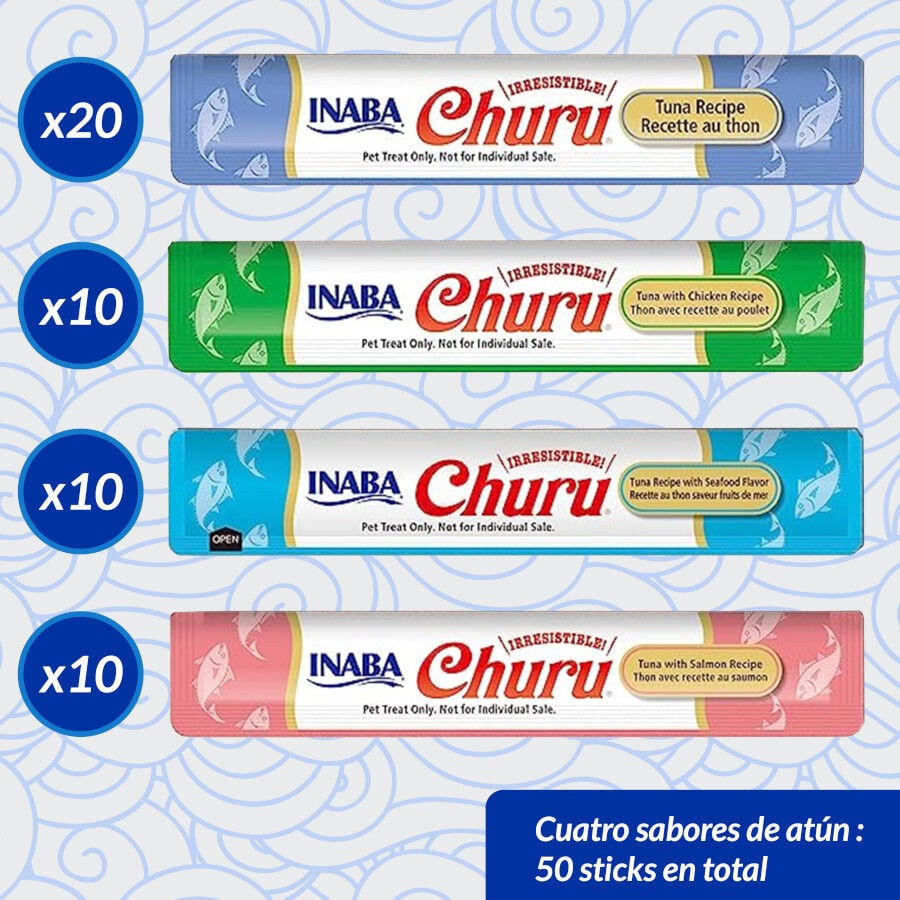 50 sobres x 14 g Churu Snack Cremoso Variedades de At&uacute;n para gatos, , large indicador imagen numero 7