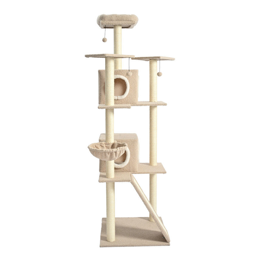 Leeby Boucle Collection &Aacute;rbol rascador con camas y juguetes para gatos, , large Imagen numero 7