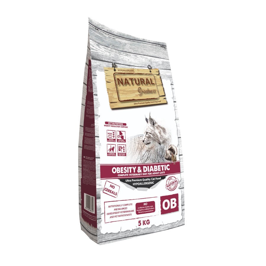 Natural Greatness Obesity & Diabetic Pavo y Pollo Pienso Hipoalerg&eacute;nico para gatos, , large indicador imagen numero 3