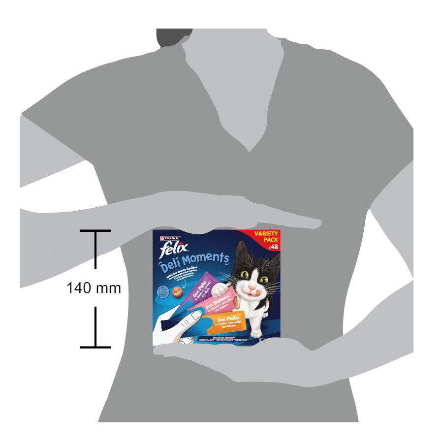 48 sobres x 10 g Felix Deli Moments Snack l&iacute;quido para gatos - Multipack, , large Imagen numero 7