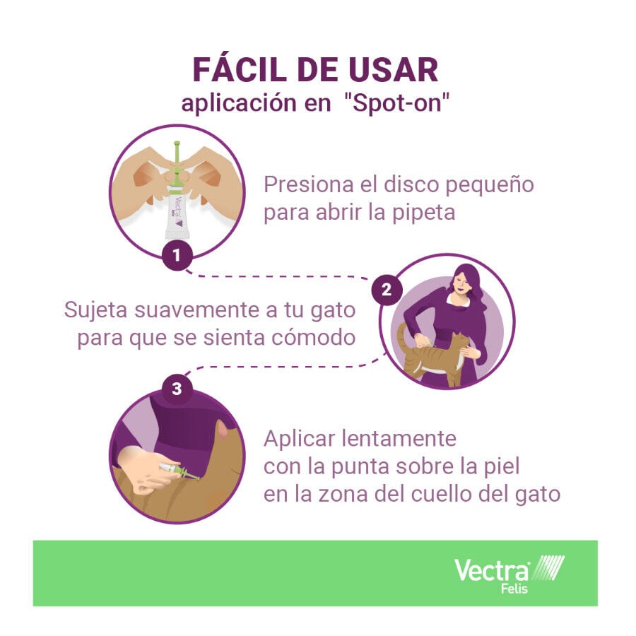 Vectra Felis Pipetas Antiparasitarias para gatos - Pack 3, , large indicador imagen numero 7