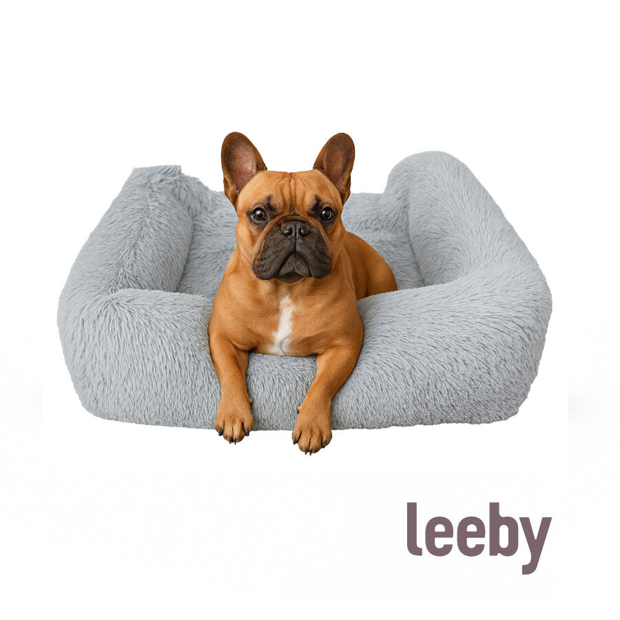 Leeby Cuna Antiestr&eacute;s Desenfundable Gris para perros