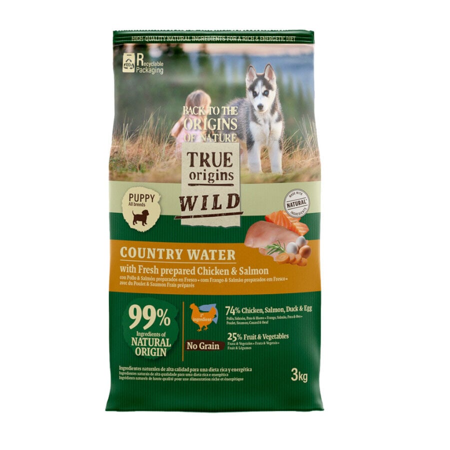 12 kg True Origins Wild Puppy Country Water Pollo y Salm&oacute;n pienso, , large indicador imagen numero 1