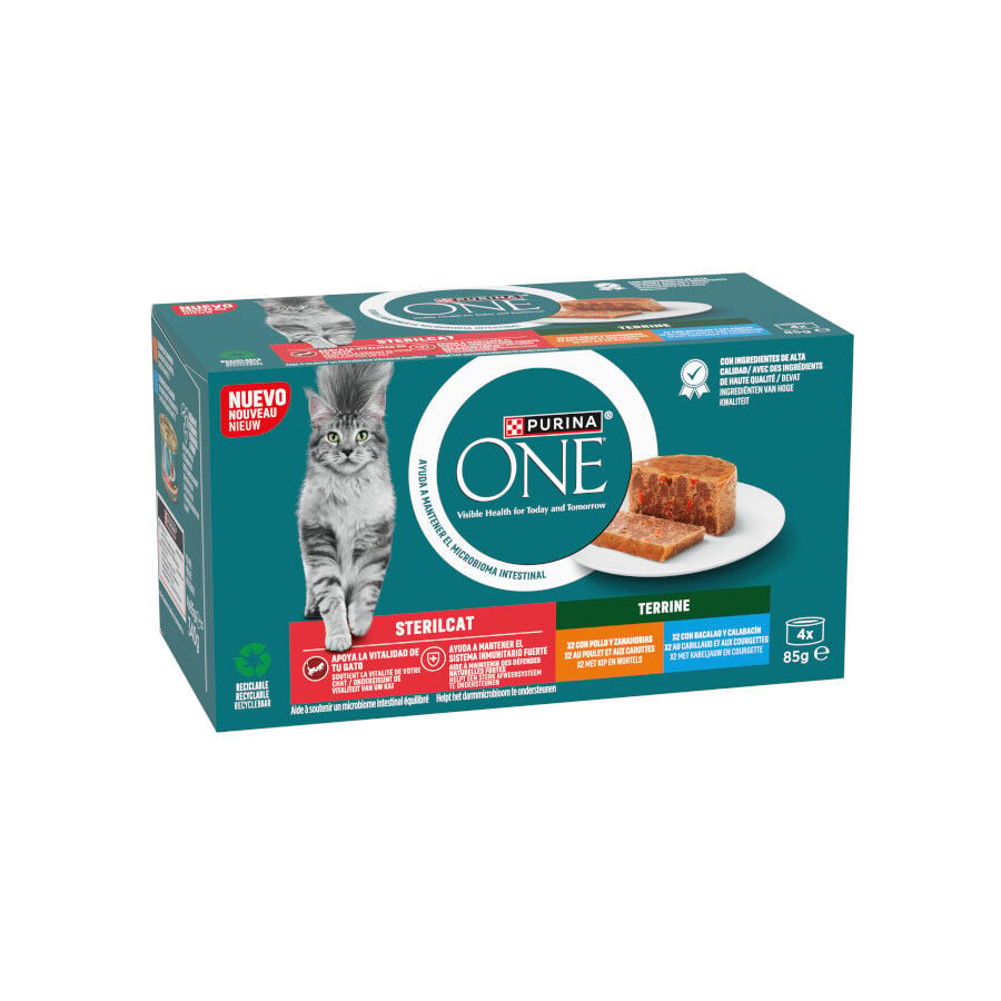 Purina ONE Esterilizado Pollo y Bacalao latas para gatos &nbsp;- Multipack