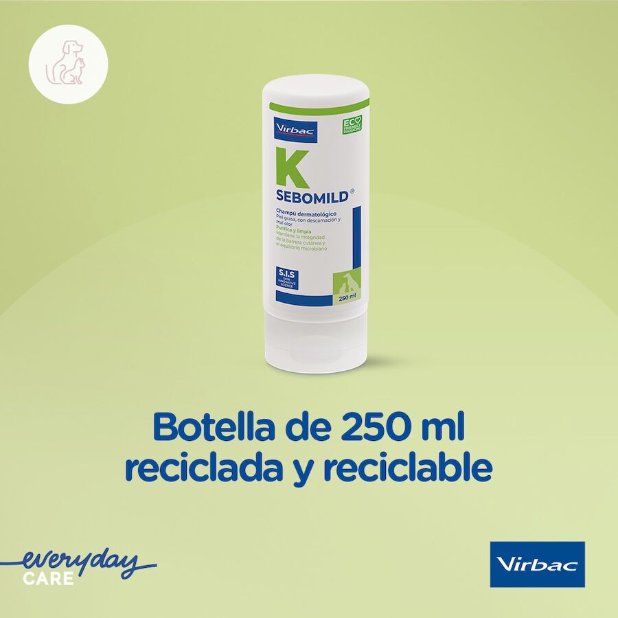 Virbac Sebomild Champ&uacute; para pieles grasas en perros y gatos, , large Imagen numero 8