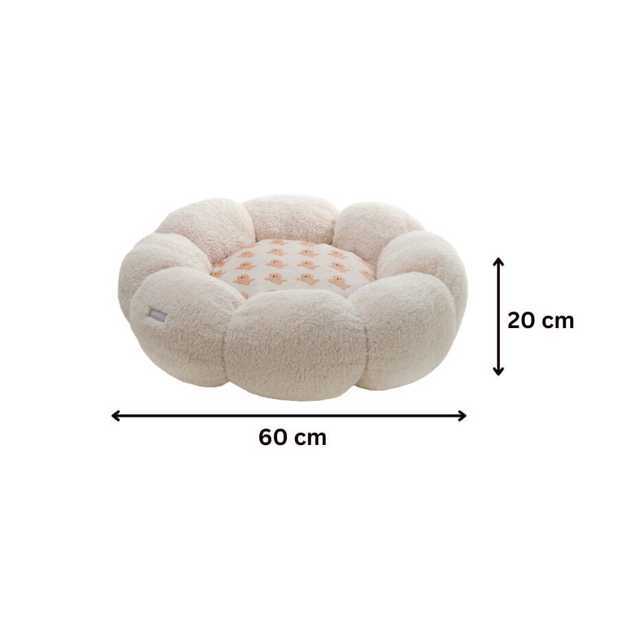 Leeby Sof&aacute; Flower Bed Beige para cachorros, , large indicador imagen numero 4