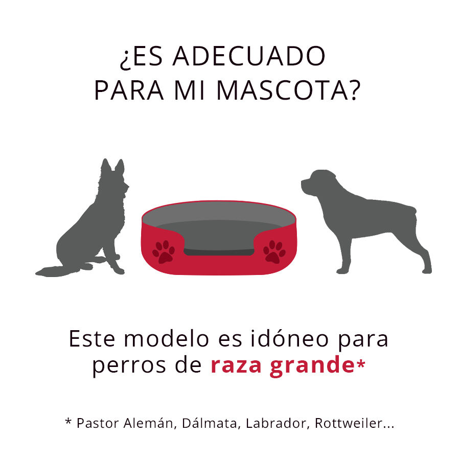 Ombala Lauren Cama Marr&oacute;n para perros Imagen numero 2