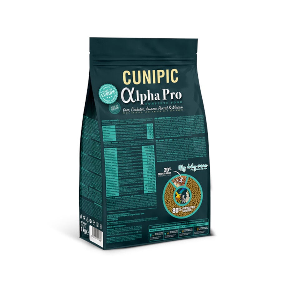 1 kg Cunipic Alpha Pro Parrots Natural Blend pienso para loros, , large Imagen numero 2