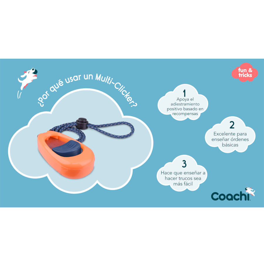 Coachi clicker de adiestramiento naranja para perros, , large Imagen numero 5