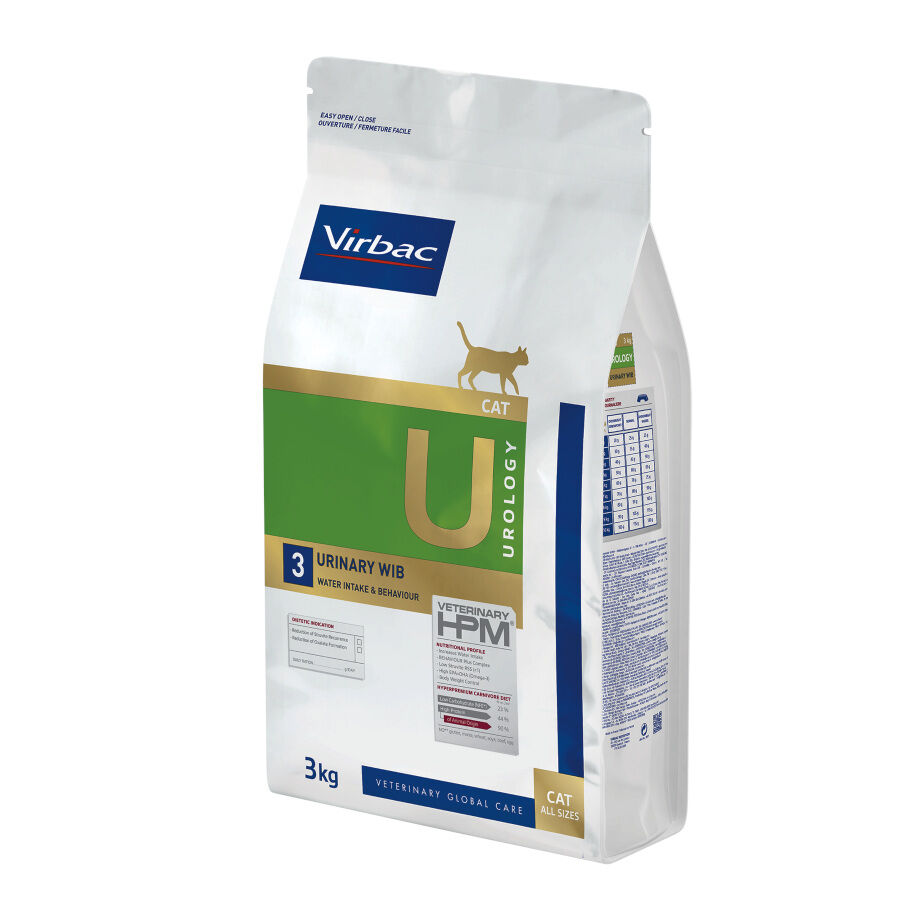 3 kg Virbac Veterinary HPM Urology - U3 Urinary WIB  pienso para gatos, , large Imagen numero 1