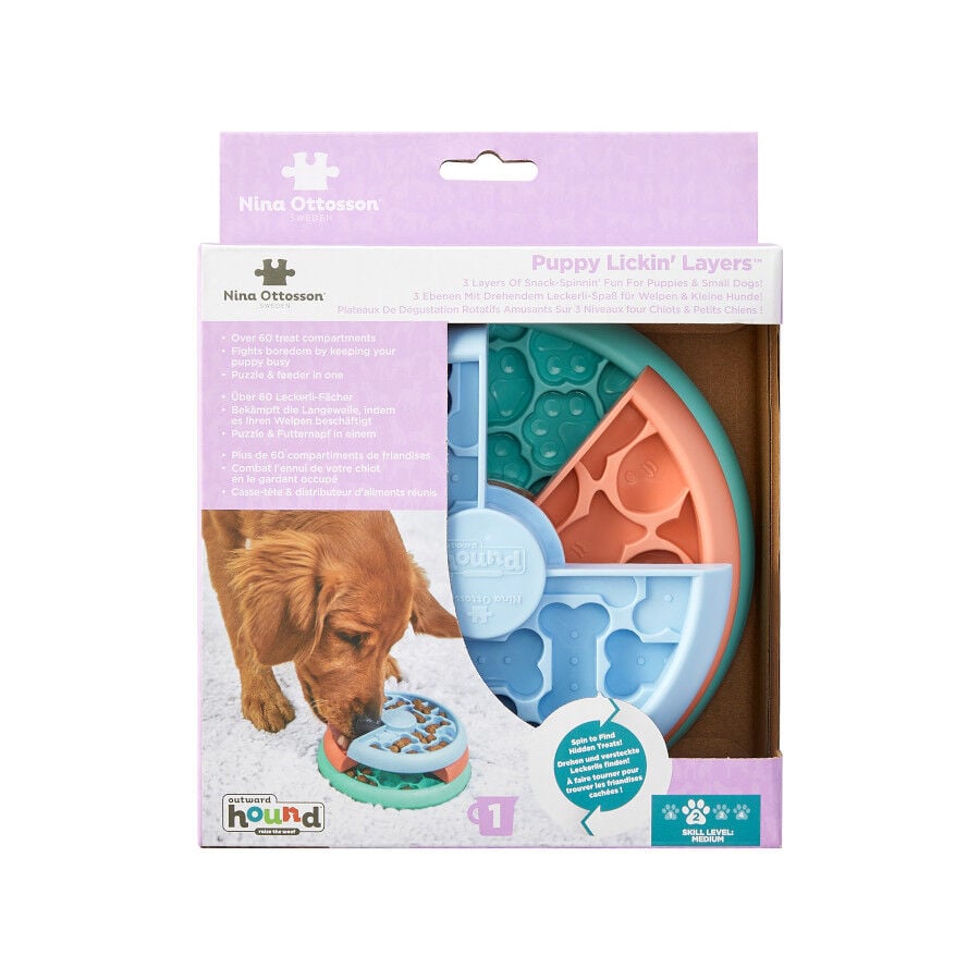 Outward Hound Puppy Lickin' Layers Juguete Interactivo con Chuches para perros, , large indicador imagen numero 7