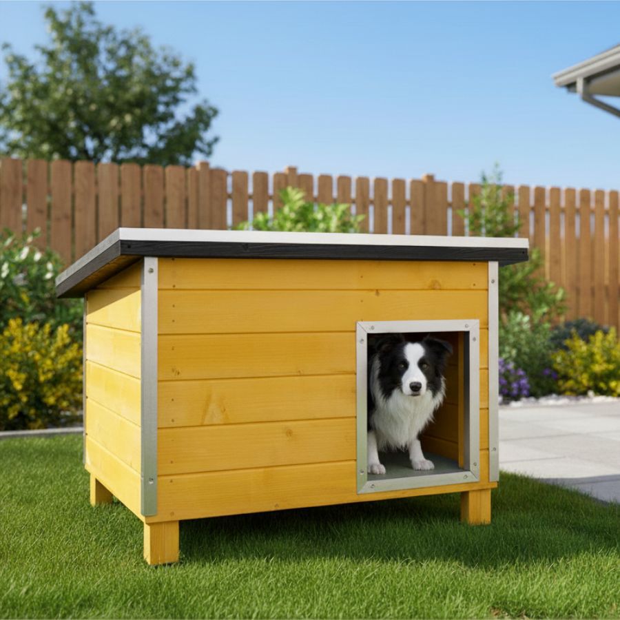 TK-Pet Nevada Caseta de Madera Amarilla para perros, , large indicador imagen numero 1