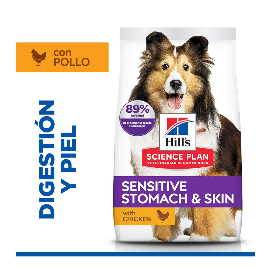 14 kg Hill's Science Plan Sensitive Stomach y skin Adult Pollo pienso para perros, , large indicador imagen numero 2
