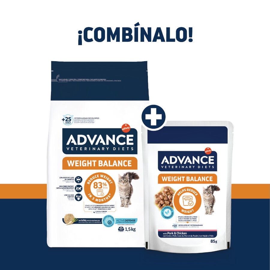 85 g Advance Veterinary Diets Weight Balance Sobre para gatos, , large indicador imagen numero 5
