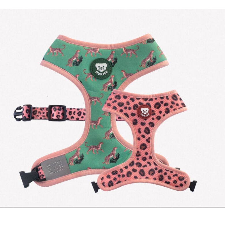 Dukier Arn&eacute;s Reversible Estampado Leopardo para perros, , large Imagen numero 1