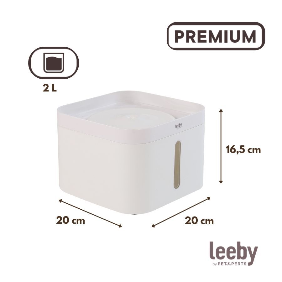 Leeby Fuente de Agua Blanco para gatos, , large indicador imagen numero 4