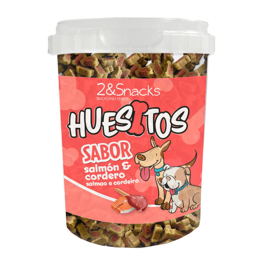 300 g 2&Snacks Huesitos Duo Salm&oacute;n y Cordero para perros, , large Imagen numero 1