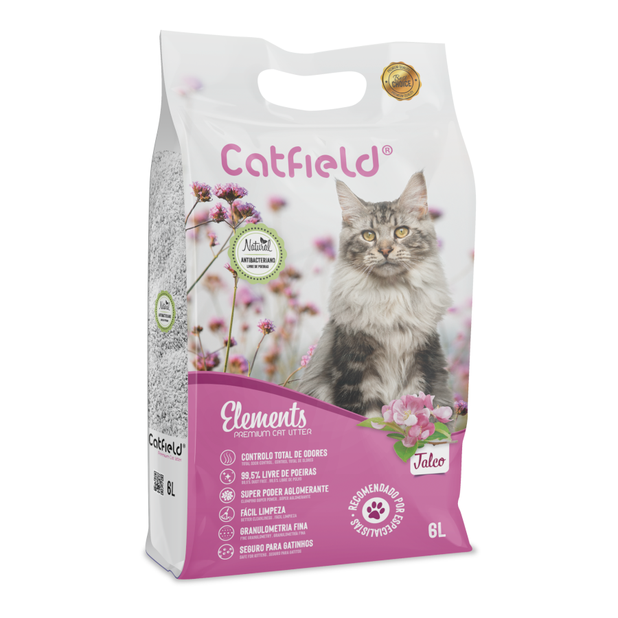 6 L Catfield Elements Talco Arena Aglomerante Natural para gatos, , large Imagen numero 1