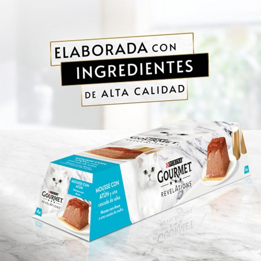 4 tarrinas x 57 g Gourmet Revelations  At&uacute;n tarrinas en mousse para gatos, , large Imagen numero 5